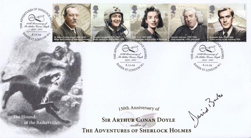 2009 (10) Eminent Britons - Internet 'Sherlock Holmes, Baker Street' Official - Signed by David Burke