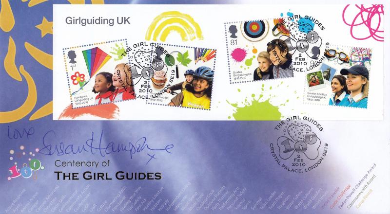 2010 (02) Girlguiding - Internet 'Crystal Palace 100' Official - Signed by Susan Hampshire