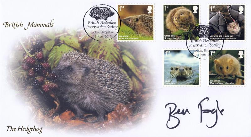 2010 (04) British Mammals - Internet 'British Hedgehog Preservation Society' Official - Signed by Ben Fogle