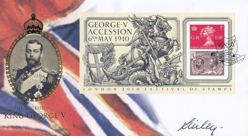 2010 (05) George V Accession M/S - Internet 'GvR, Windsor' Official - Signed by Viscount Linley