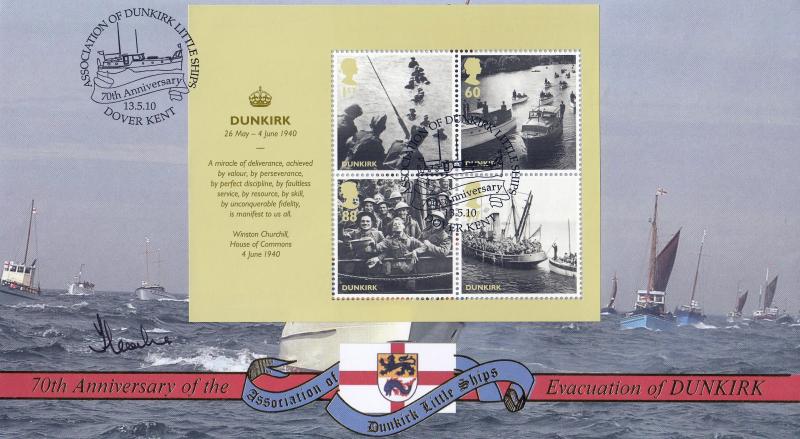 2010 (05) Britain Alone (M/S) - Internet 'Dunkirk Little Ships' Official - Signed by Tom Cooke