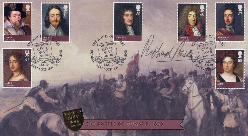 2010 (06) The House of Stuarts (Stamps) - Internet 'Battle of Dunbar' Official - Signed by Richard Pascoe