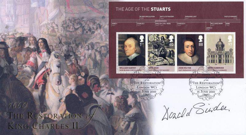 2010 (06) The House of Stuarts (M/S) - Internet 'The Restoration' Official - Signed by Donald Sinden