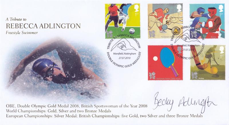 2010 (07) Olympics - Internet 'Rebecca Adlington' Official - Signed by Rebecca Adlington