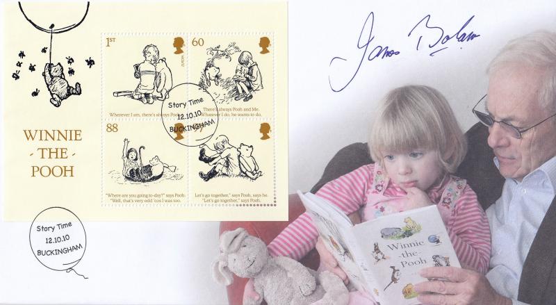 2010 (10) Winnie The Pooh (M/S) - Internet 'Story Time, Buckingham 'Official - Signed by James Bolam