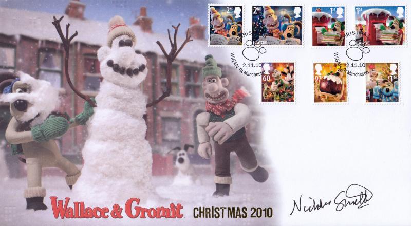 2010 (11) Christmas (Stamps) - Internet 'Wigan Pawprint' Official - Signed by Nicholas Smith