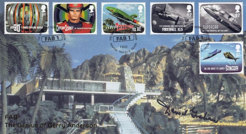 2011 (01) Gerry Anderson (Stamps) - Internet 'FAB 1, Newton Tracey' Official - Signed by David Graham