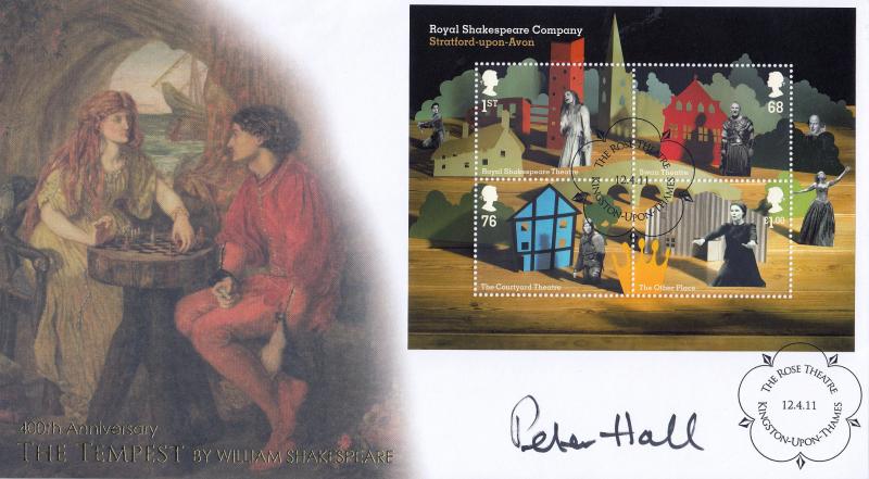 2011 (04) Royal Shakespeare Company (M/S) - Internet 'The Rose Theatre' Official - Signed by Peter Hall