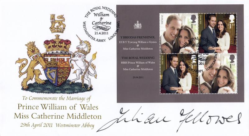 2011 (04) Wedding - Internet 'Westminster Abbey' Official - Signed by Julian Fellowes