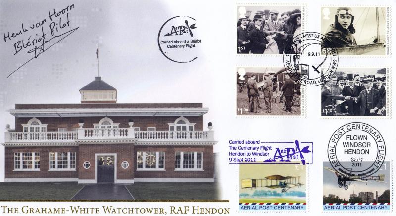 2011 (09) First UK Aerial Post - Internet 'Aerodrome Road NW9' Special - Signed by Henk Van Hoorn (Carried)