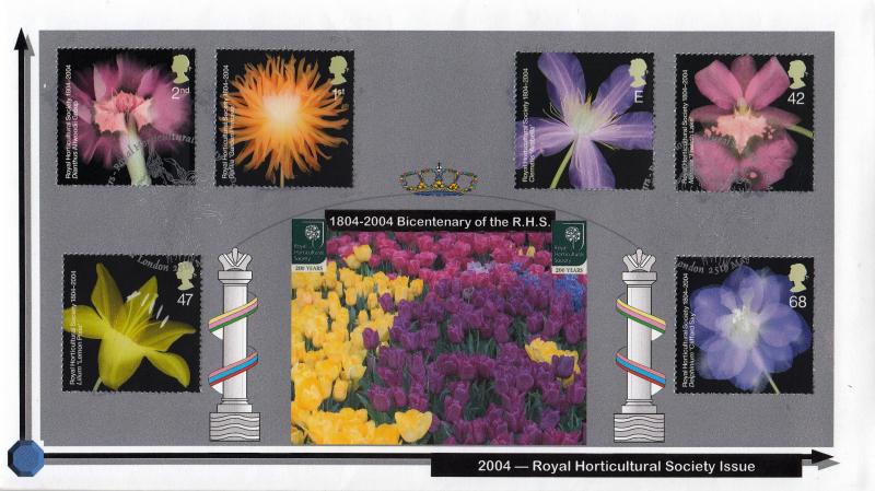 2004 (05) Royal Horticultural Society (Stamps) - Privately Produced cover - RHS Chelsea H/S - 6 Only