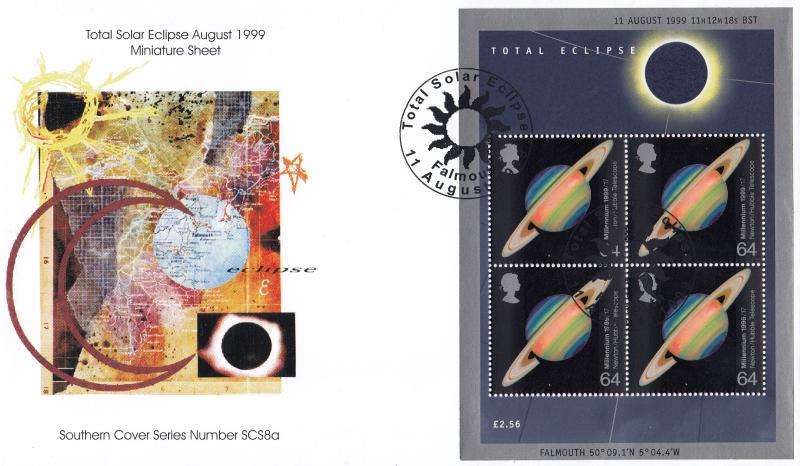 1999 (08) Eclipse M/S - Peter Barrett Southern Cover Series 'Falmouth (Sun)' Official