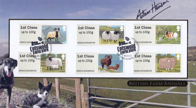 2012 (02) British Farm Animals Post & Go - Internet 'Cotswold Farm Park' Official - Signed by Adam Henson