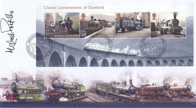 2012 (03) Classic Locomotives of Scotland M/S - Internet 'Cowlairs' Official - Signed by Michael Portillo