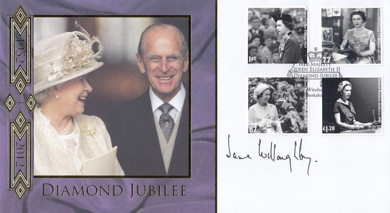 2012 (05) Diamond Jubilee (Stamps) - Internet 'Windsor' Official - Signed by Baroness Willoughby de Eresby