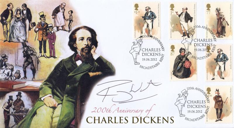 2012 (06) Charles Dickens (Stamps) - Internet 'Broadstairs' Official - Signed by Ray Winstone