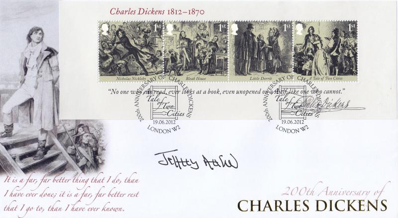 2012 (06) Charles Dickens (M/S) - Internet 'Tail of Two Cities' Official - Signed by Jeffrey Archer