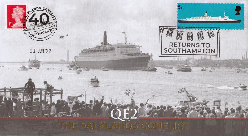 2022 (06) Falklands War 40th Anniv - Internet 'QEII Special - Returns To Southampton