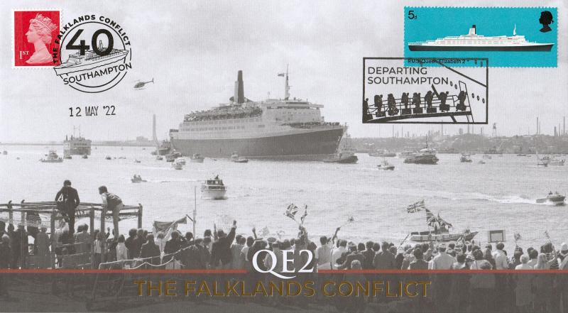 2022 (05) Falklands War 40th Anniv - Internet 'QEII Special - Departing Southampton