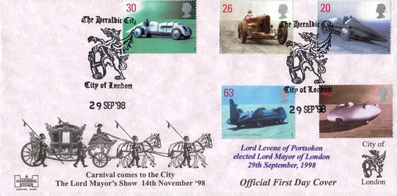 1998 (09) Speed - Havering 'City of London' Special - Heraldic City H/S + Lord Mayor Cachet