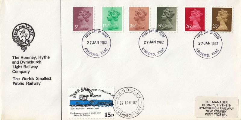 1982 (01) New Values & Colours Definitives - RHDR Cover - Ashford FDI