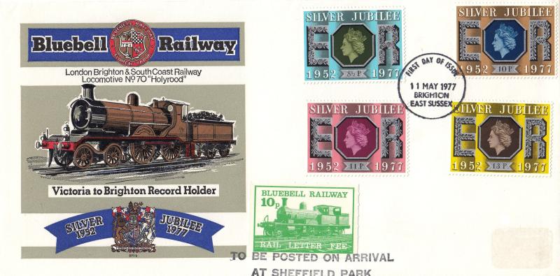 1977 (05) Jubilee - Bluebell Railway Cover - Brighton FDI