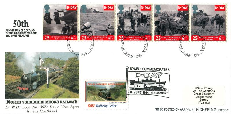 1994 (06) D-Day - North Yorkshire Moors Railway Cover - York FDI