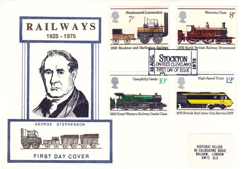 1975 (08) Railways - Historic Relics - Stockton 'Ticket' H/S