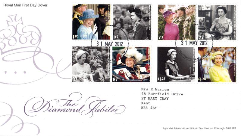 2012 (05) Diamond Jubilee (Stamps) - RM - Buckingham Palace CDS