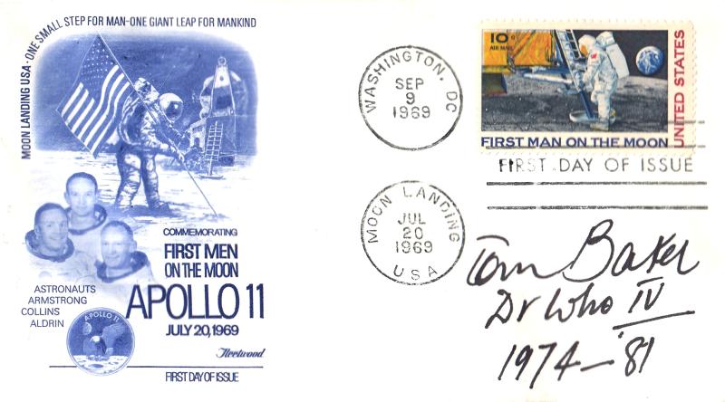 1969 (09) USA Moon Landing Anniversary Cover - Washington DC Cancel - Signed by Tom Baker