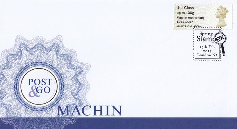 2017 (02) Machin Anniversary Post & Go - Internet 'Stampex' Special