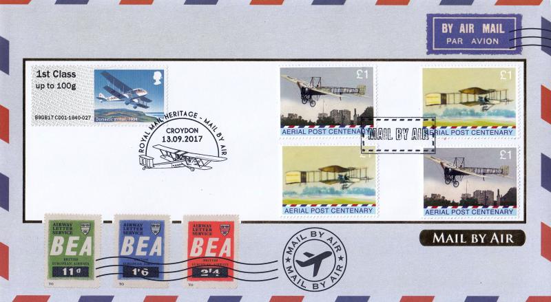 2017 (09) Mail By Air Post & Go - Internet 'Croydon' Official (s) - With Aerial Post Set