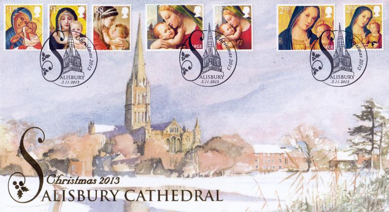 2013 (11) Christmas (Stamps) - Internet 'Salisbury Cathedral' Official