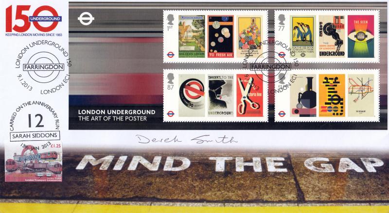 2013 (01) London Underground (M/S) - Internet 'Paddington' Official - Signed Derek Smith