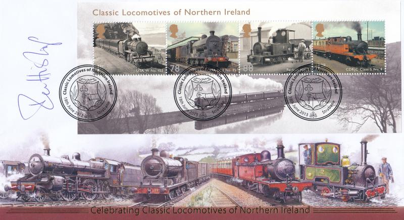 2013 (06) Classic Locomotives of Northern Ireland M/S - Internet 'Strabane' Official - Signed by Ian Hislop