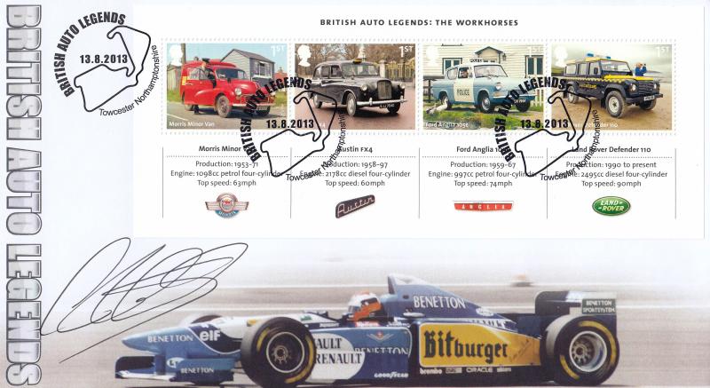 2013 (08) British Auto Legends (M/S) - Internet 'Towcester' Official - Signed by Johnny Herbert