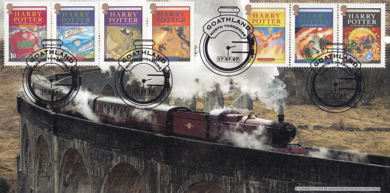 2007 (07) Harry Potter (Stamps) - Bradbury Britannia 24 - Goathland H/S