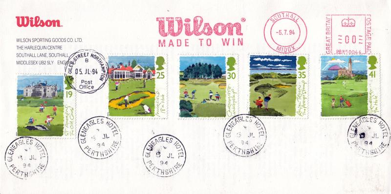 1994 (07) Golf - Wilson Sporting Goods Cover - Gleneagles Hotel CDS + Wilson Made To Win Meter Mark