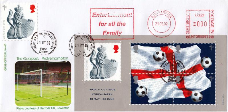 2002 (05) World Cup M/S - Brazier 'Pub' Official - Wembley Park CDS + Entertainment For All The Family Meter Mark