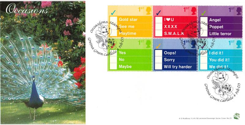 2003 (02) Occasions (Tick Boxes) - Bradbury Sovereign 25 Official
