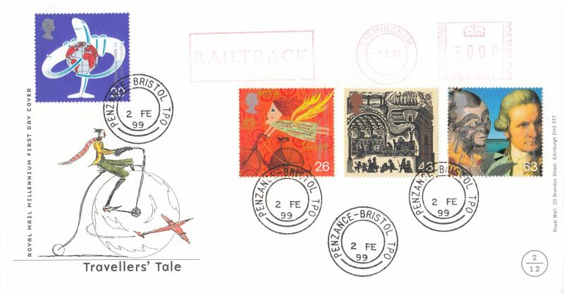 1999 (02) Travellers - RM - Penzance-Bristol TPO + Railtrack Meter Mark