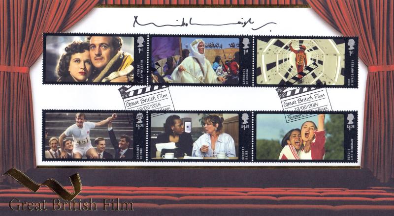 2014 (05) Great British Film (Stamps) - Internet 'Clapper Board' Official - Signed Mike Leigh