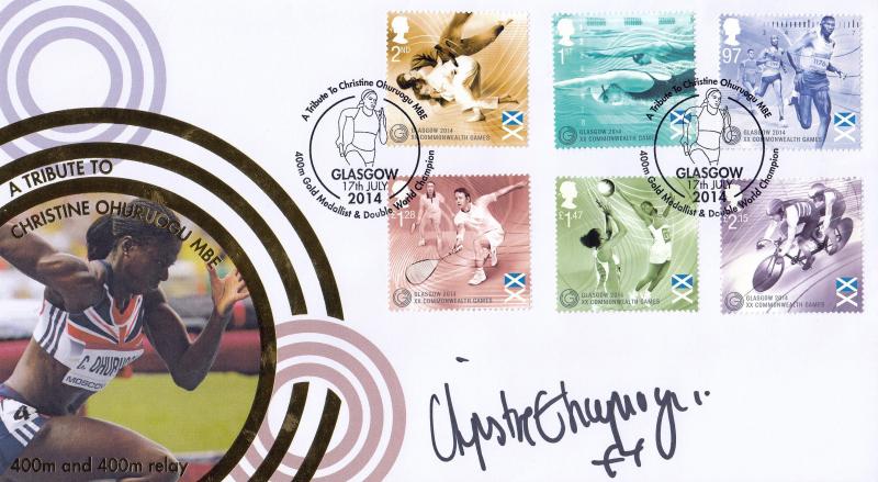 2014 (07) Commonwealth Games - Internet 'Christine Ohuruogo' Official - Signed by Christine Ohuruogo