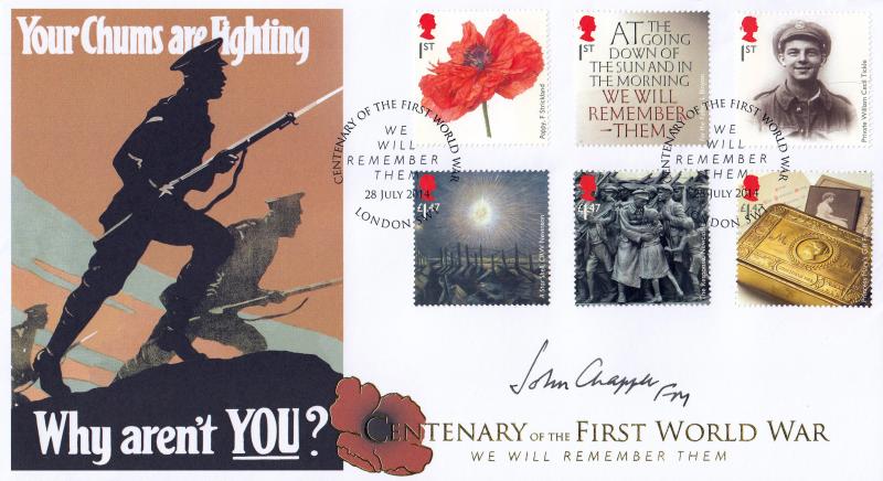 2014 (07) World War 1 - Internet 'We Will Remember Them' Official - Signed by FM Sir John Chapple