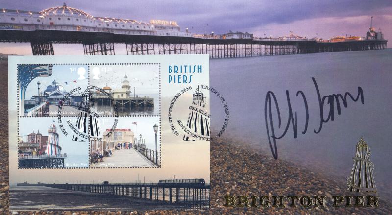 2014 (09) Seaside Architecture (M/S) - Internet 'Brighton Pier' Official - Signed by Peter James