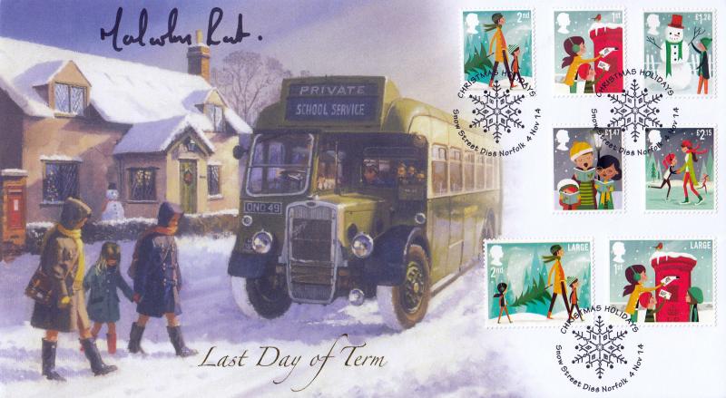 2014 (11) Christmas (Stamps) - Internet 'Snow Street' Official - Signed by Malcolm Root