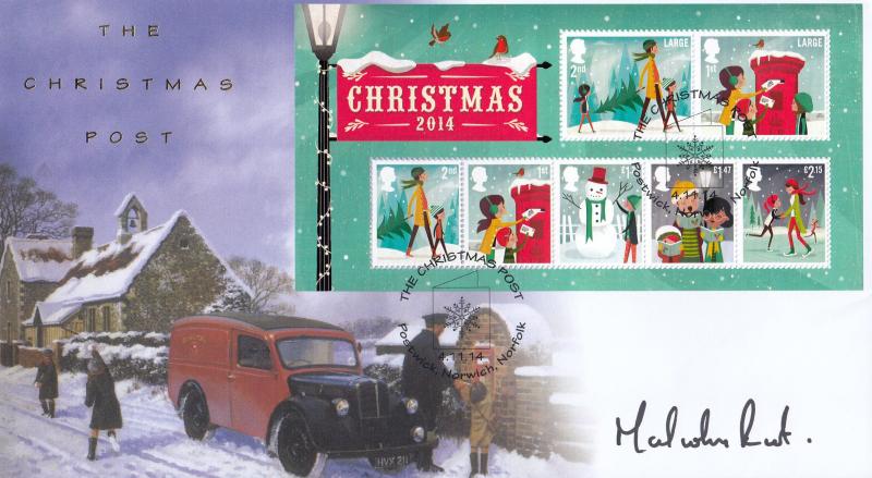 2014 (11) Christmas (M/S) - Internet 'Postwick' Official - Signed by Malcolm Root