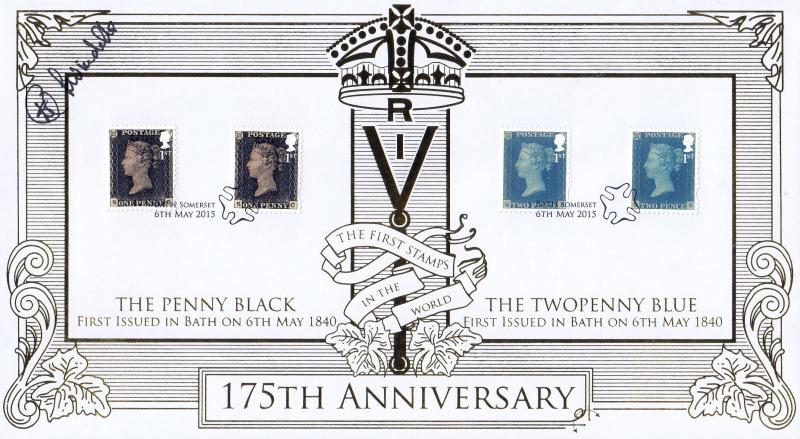 2015 (05) Penny Black M/S - Internet 'Bath Maltese Cross' Official - Signed by Audrey Swindells