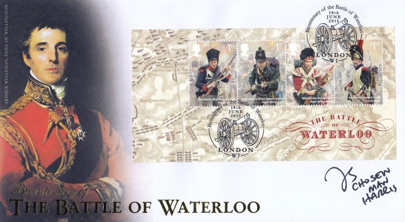 2015 (06) Battle of Waterloo (M/S) - Internet ' Waterloo (Cannon), London W1' Official - Signed by Jason Salkey