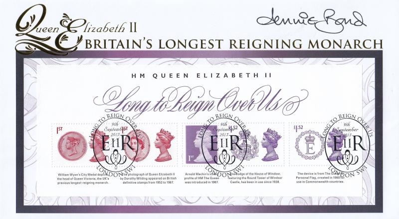 2015 (09) Long To Reign Over Us M/S - Internet Stamps 'London SW1 EIIR' Official - Signed by Jennie Bond